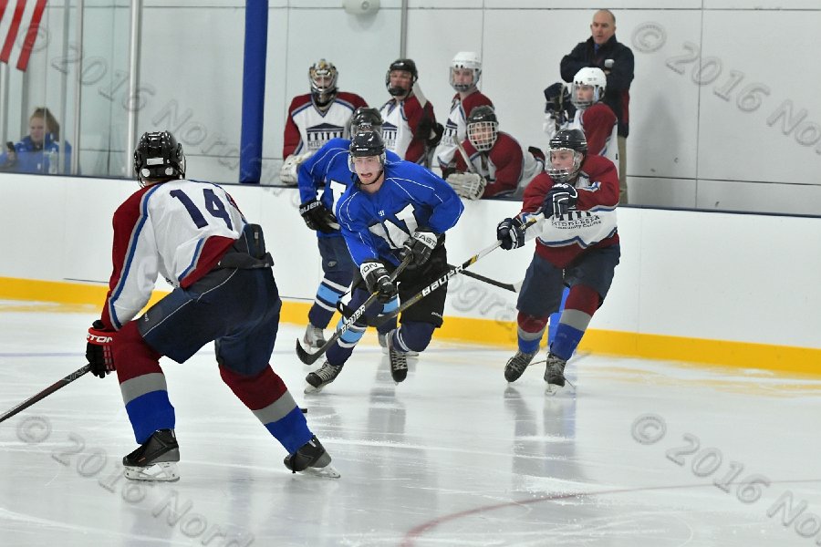 Wheaton College Men\'s Ice Hockey vs Middlesex Community College. - Photo By: KEITH NORDSTROM